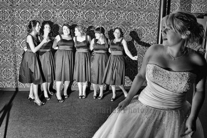 Bride and bridesmaids